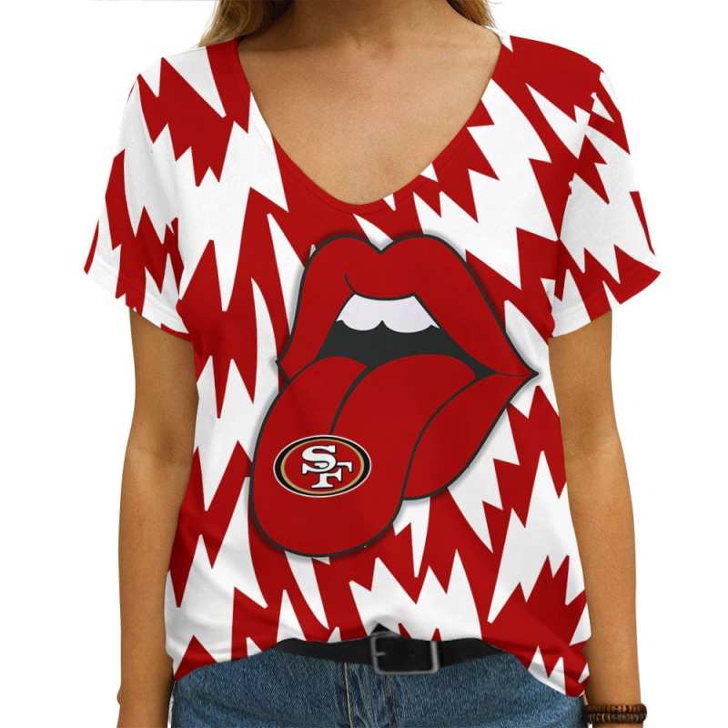 San Francisco 49ers Summer V-Neck T-shirt