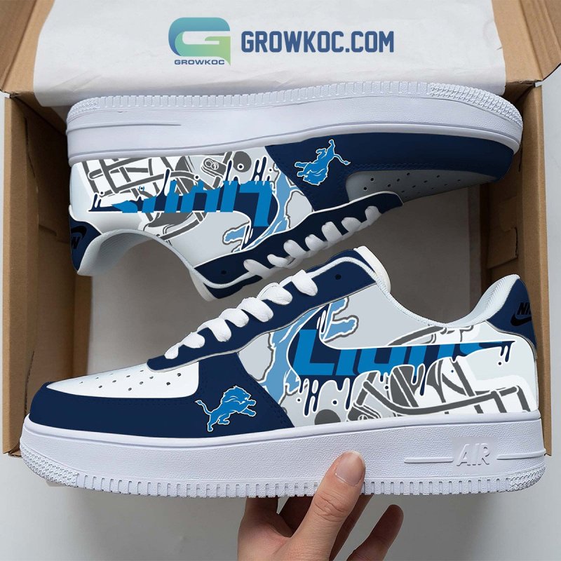 Detroit Lions Personalized Colorful AF1-1 Shoes