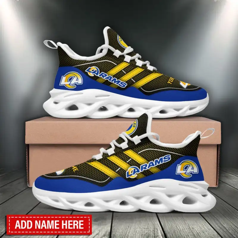 Los Angeles Rams Yezy Running Sneakers Back View