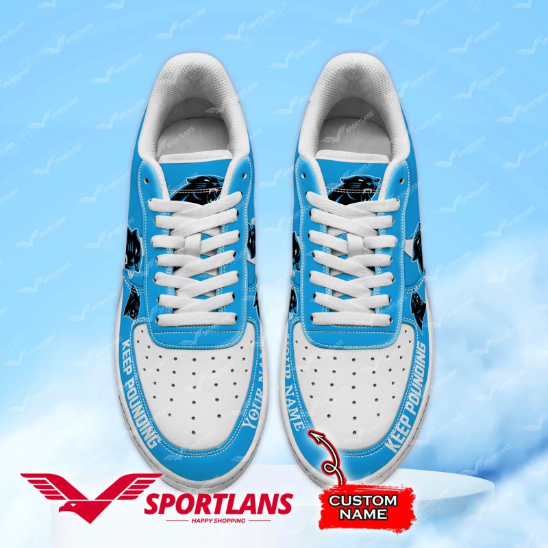 Carolina Panthers NFL Personalized Air Force 1 Shoes Side View