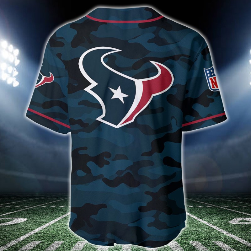 Houston Texans Personalized Baseball Jersey Style