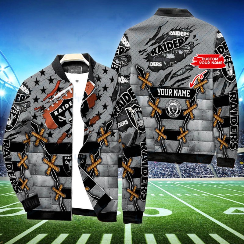 Las Vegas Raiders Personalized Bomber Jacket