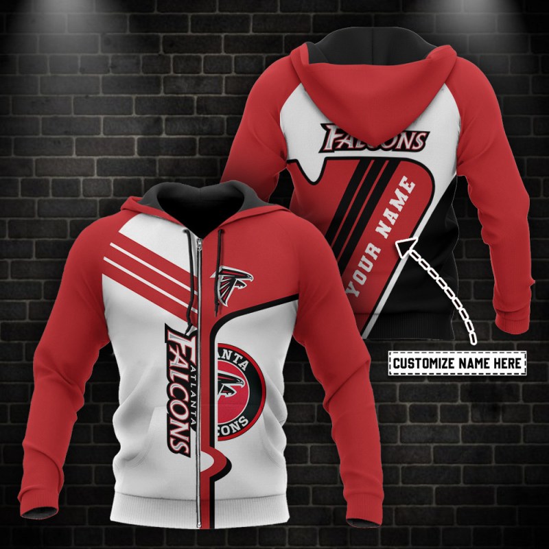 Atlanta Falcons Personalized Hoodie Detail