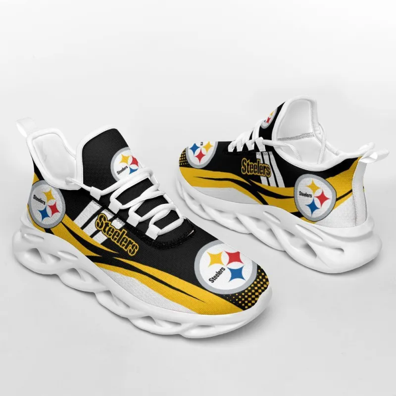 Pittsburgh Steelers Yezy Running Sneakers Side View