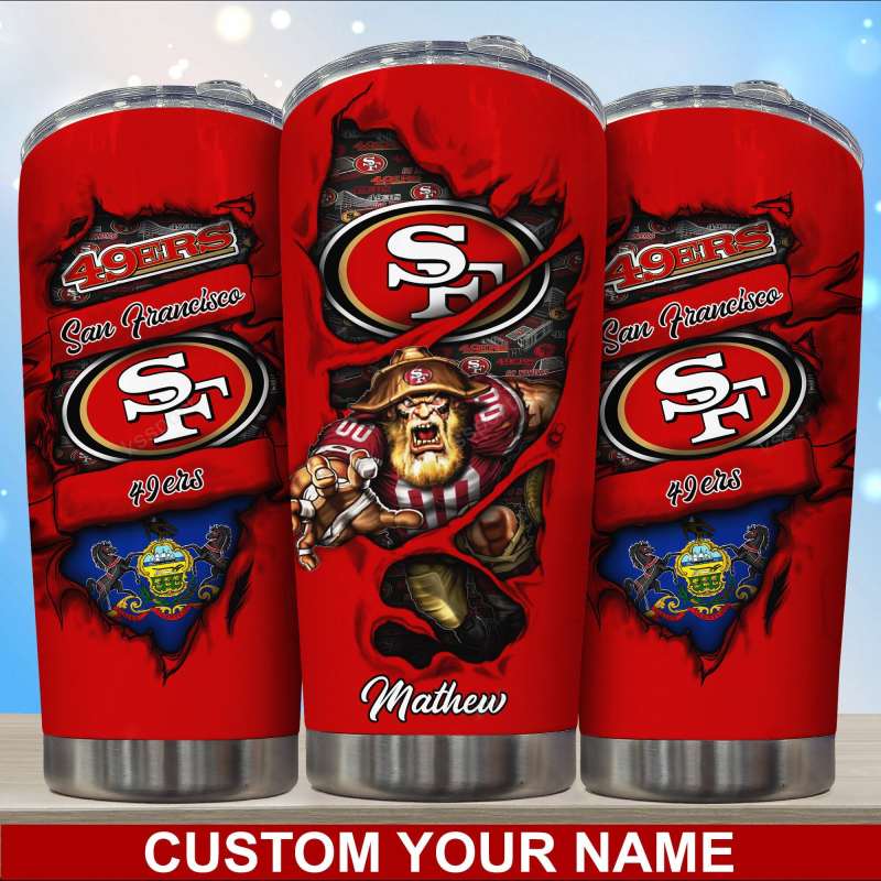 San Francisco 49ers Personalized Tumbler Image 2