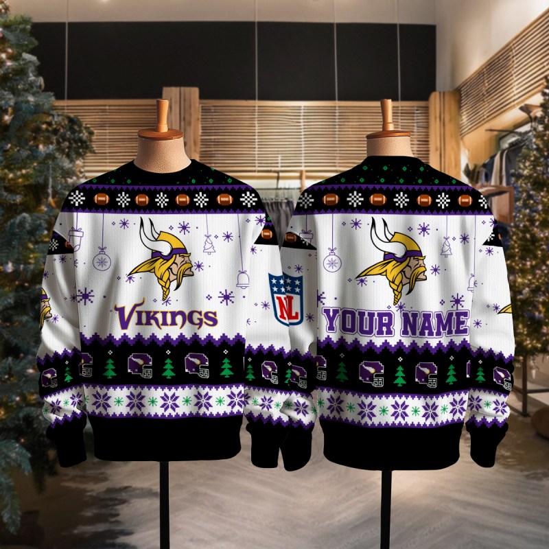 Minnesota Vikings Ugly Christmas Sweater - Full View