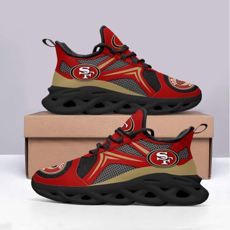 San Francisco 49ers Yezy Running Sneakers Side View
