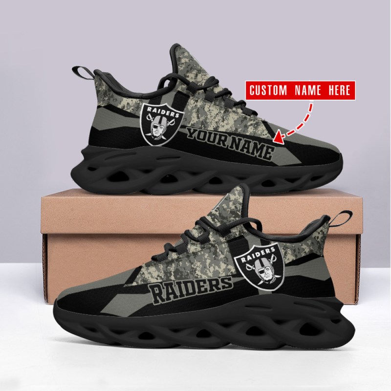 Las Vegas Raiders Personalized Yezy Running Sneakers