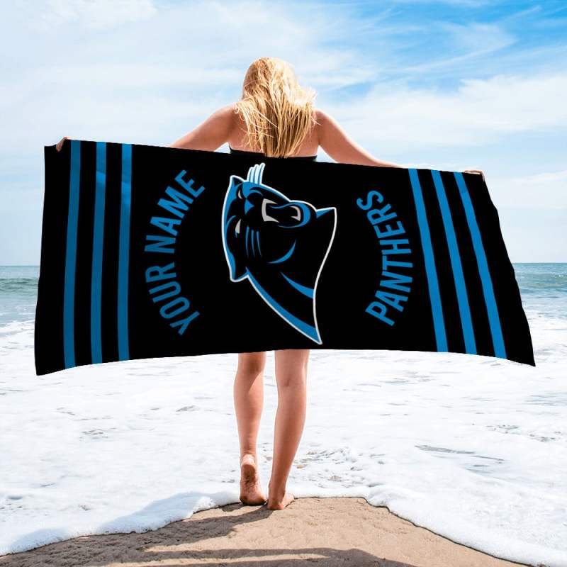 Carolina Panthers Personalized Beach Towel