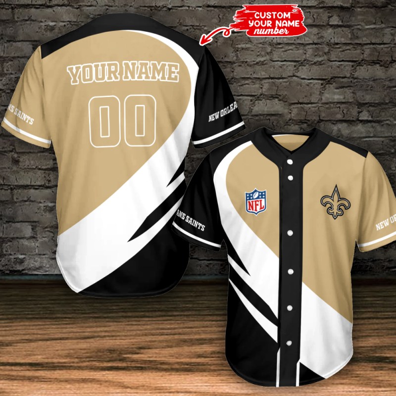 New Orleans Saints Personalized Baseball Jersey