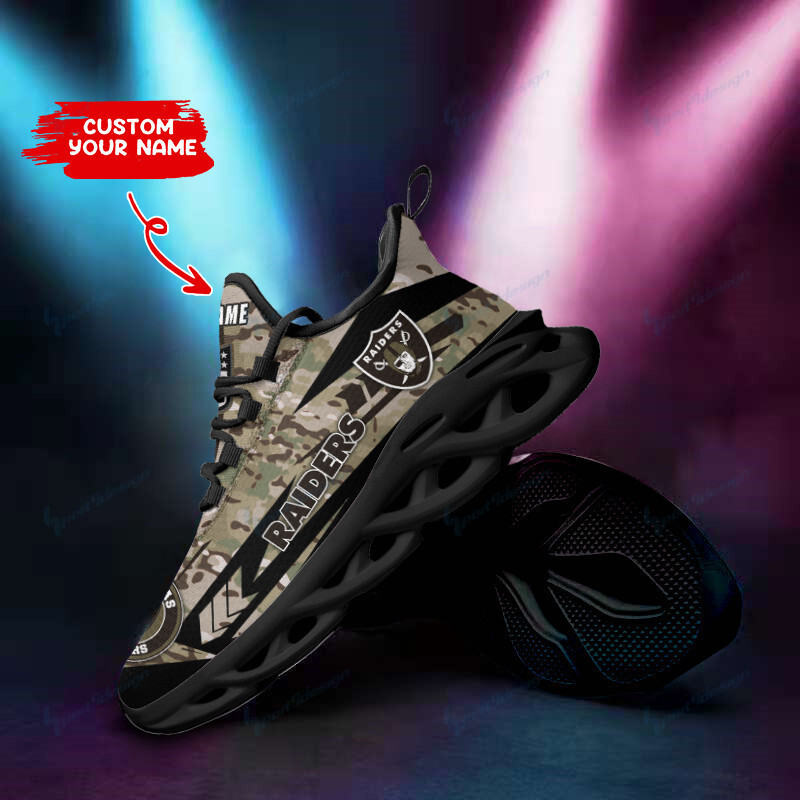 Las Vegas Raiders Personalized Yezy Running Sneakers