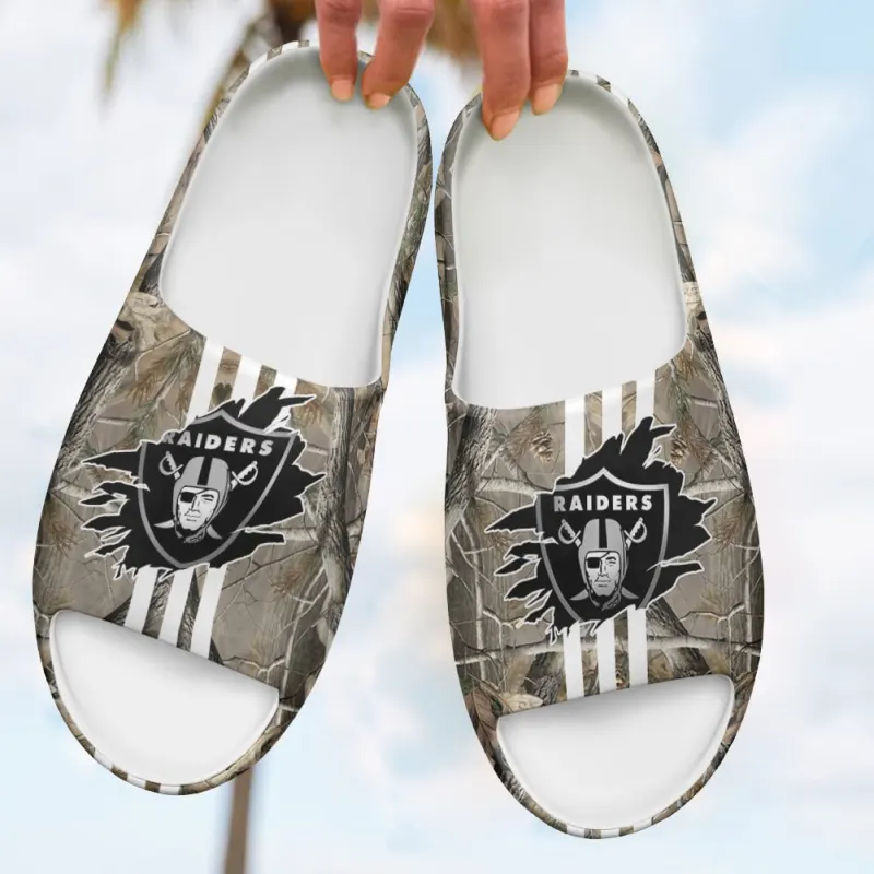 Las Vegas Raiders Yeezy Slippers Image 1