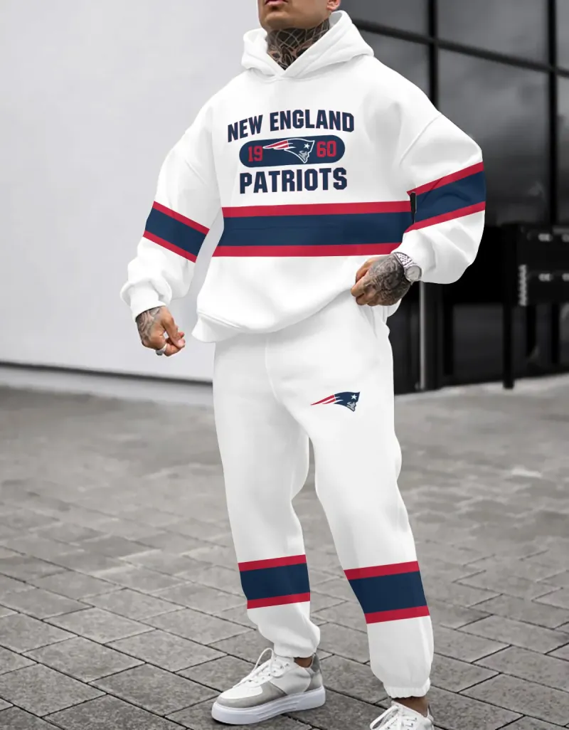 New England Patriots Combo Pullover Hoodie and Sweatpants