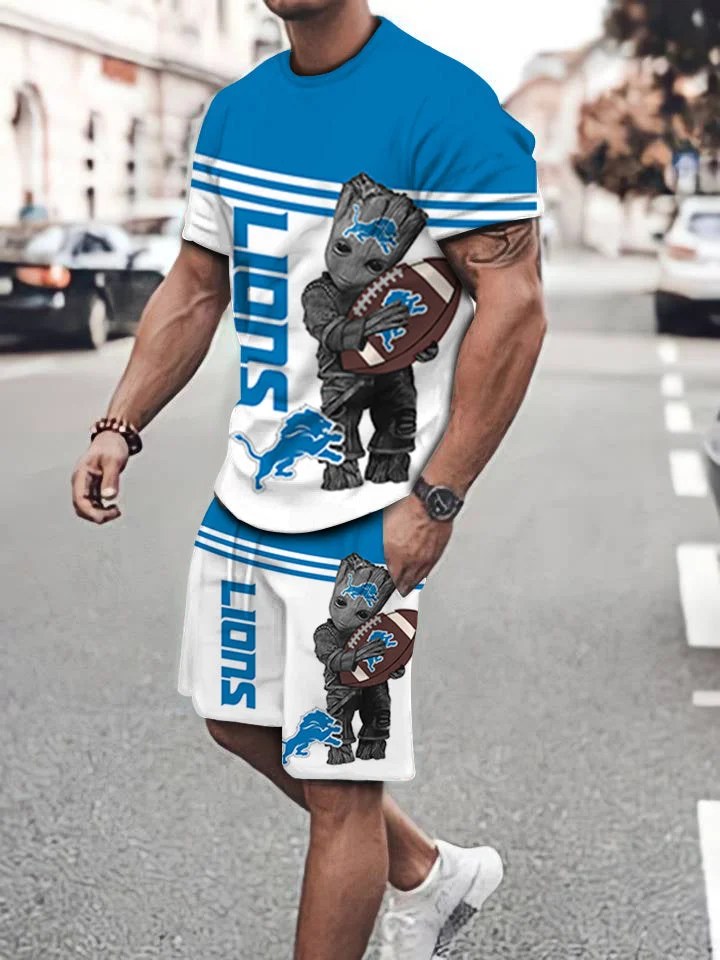 Detroit Lions T-Shirt and Shorts