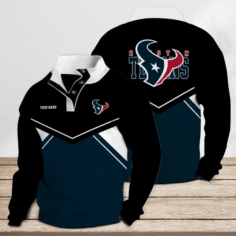 Houston Texans Casual Stand Collar Sweatshirt