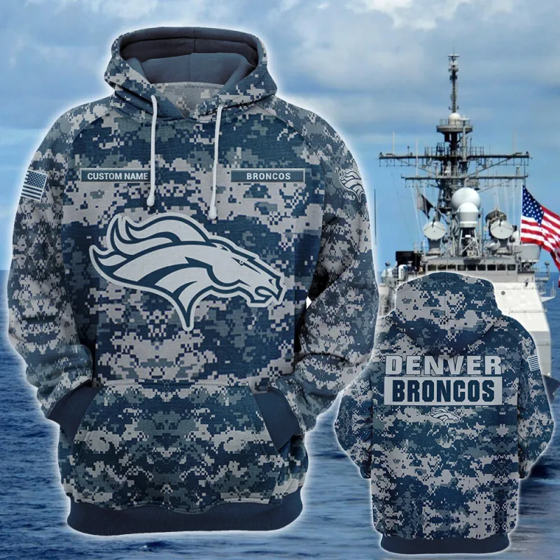 Denver Broncos Personalized All Over Printed Sweater