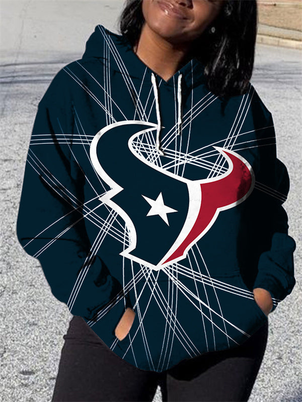 Houston Texans 3D Printed Pocket Pullover Hoodie
