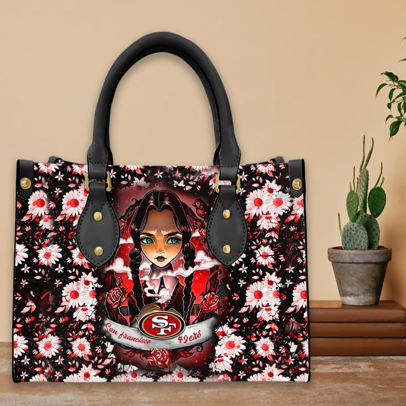 San Francisco 49ers Leather Handbag Side View
