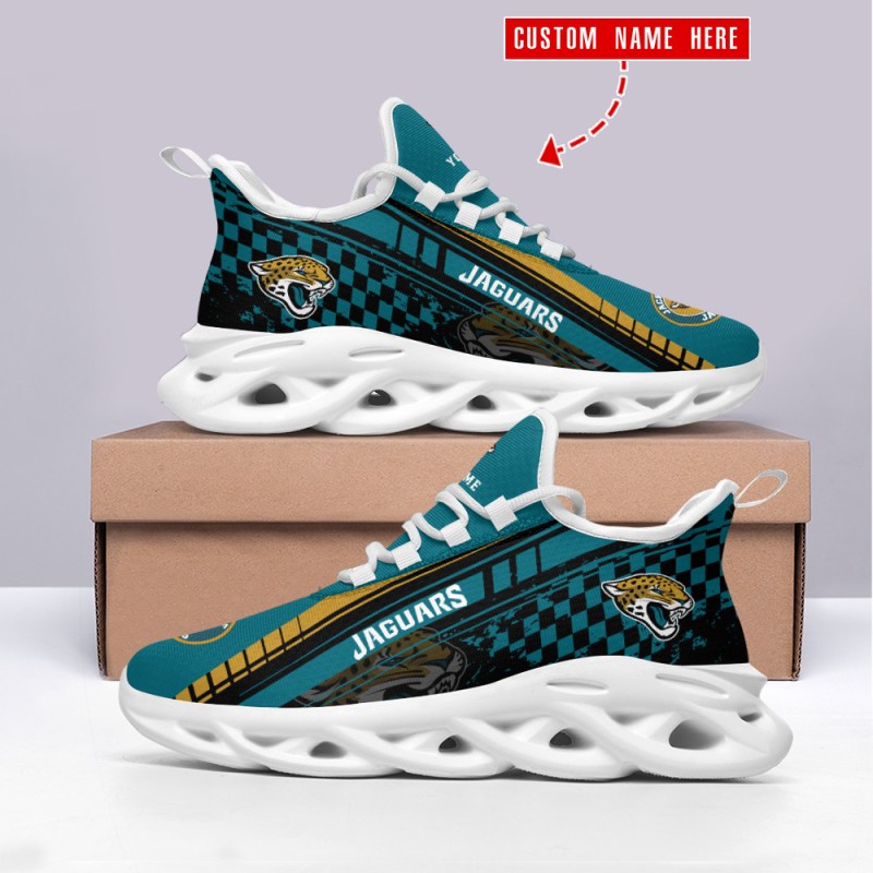 Jacksonville Jaguars Yezy Sneakers Top View