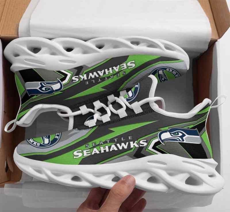 Seattle Seahawks Yezy Running Sneakers Front View