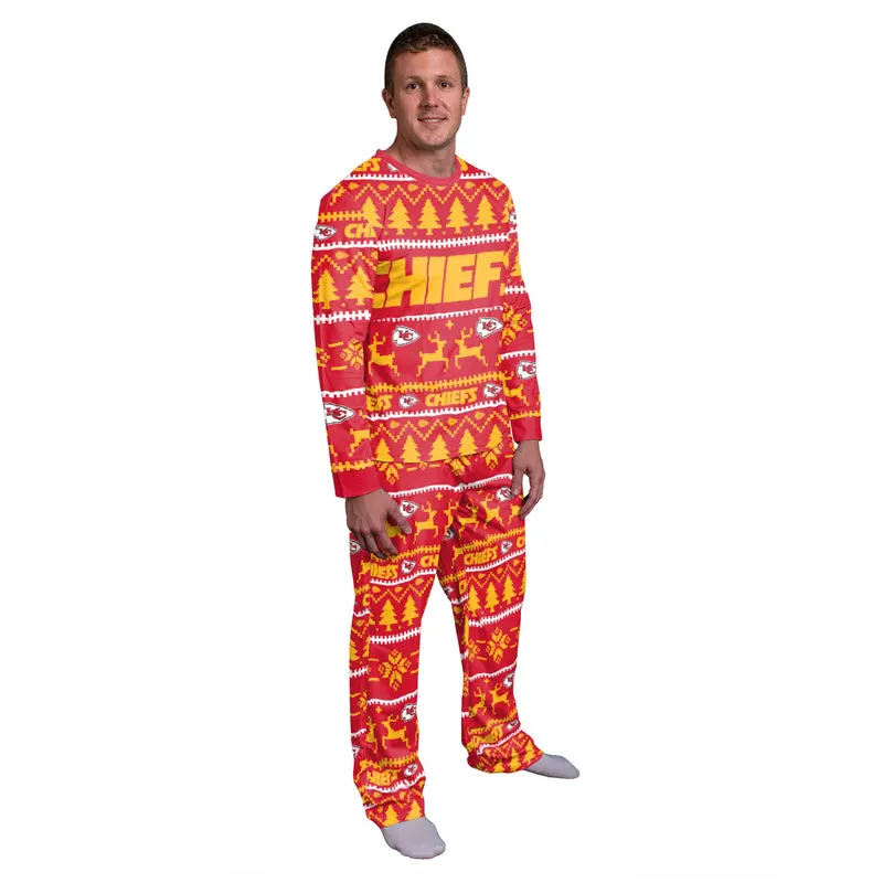 Kansas City Chiefs Family Holiday Pajamas 2