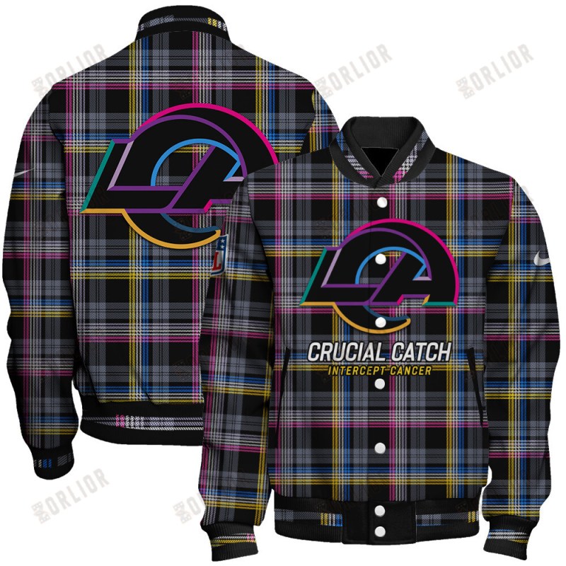 Los Angeles Rams varsity jacket front view
