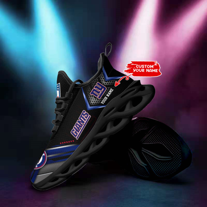 New York Giants Personalized Yezy Running Sneakers