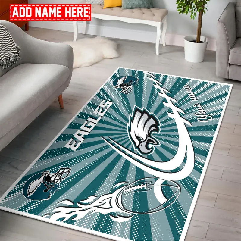 Philadelphia Eagles Personalized Rectangle Rug