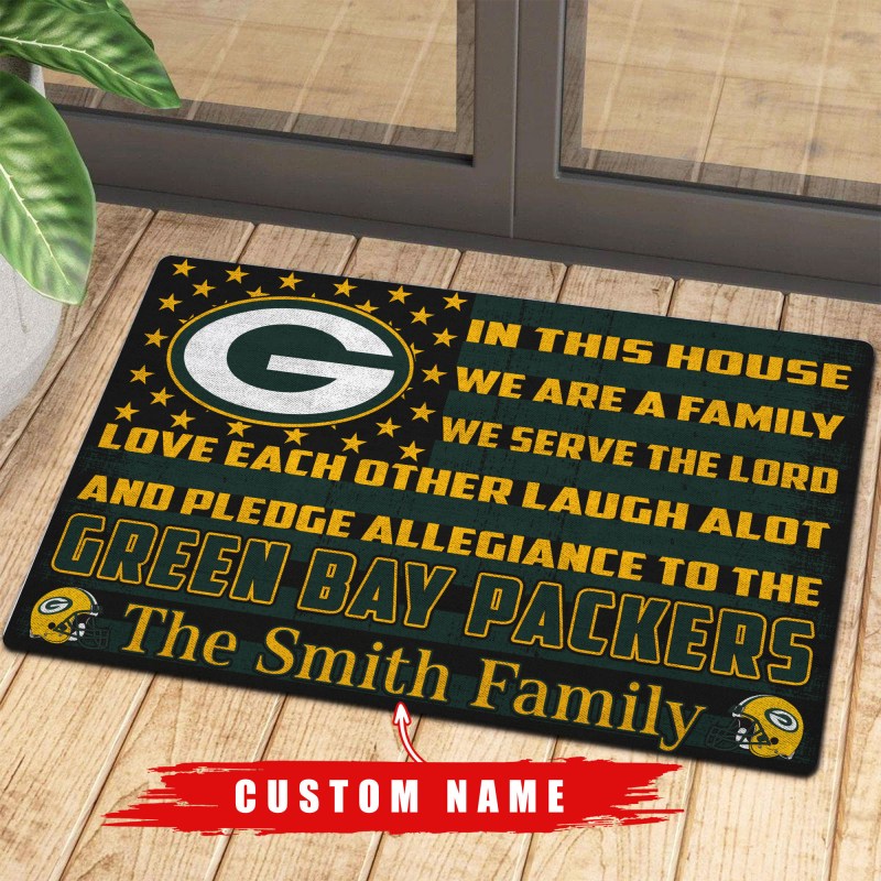 Green Bay Packers Personalized Doormat