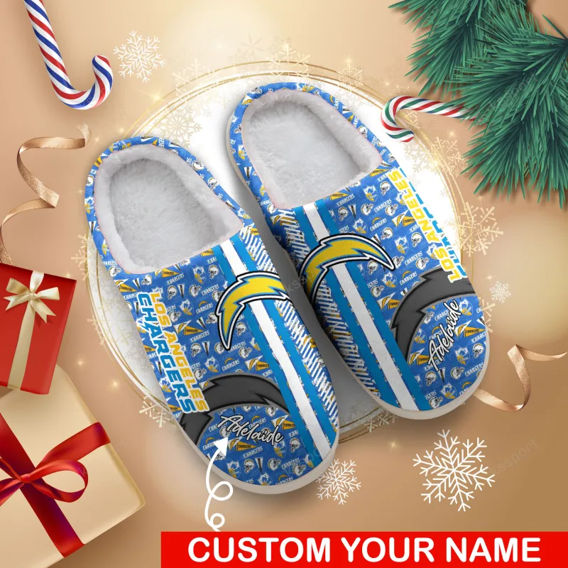Los Angeles Chargers Personalized Slippers