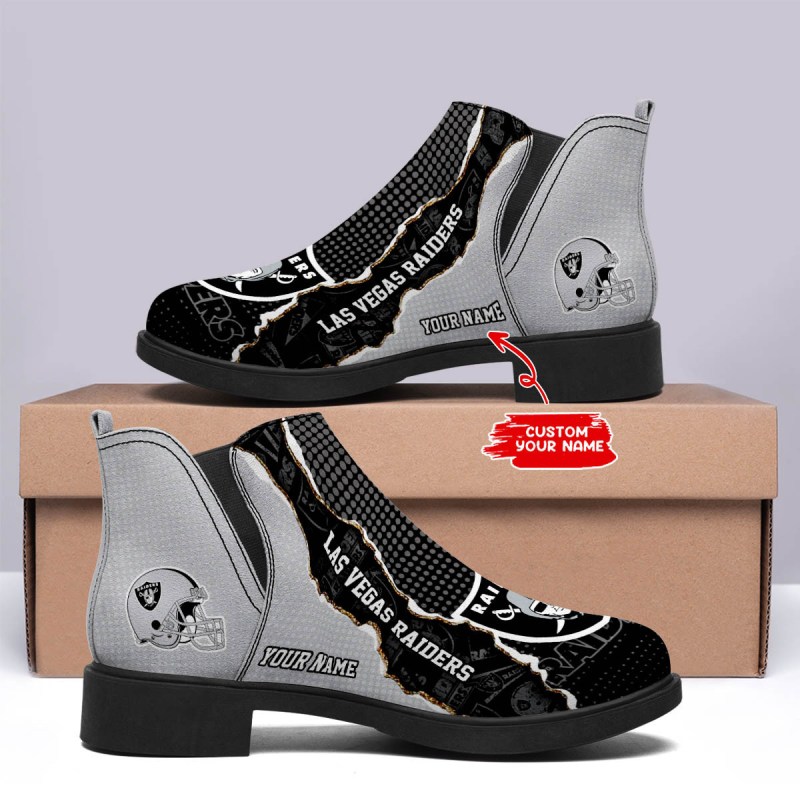 Las Vegas Raiders Personalized Comfort & Fashion Short Boots