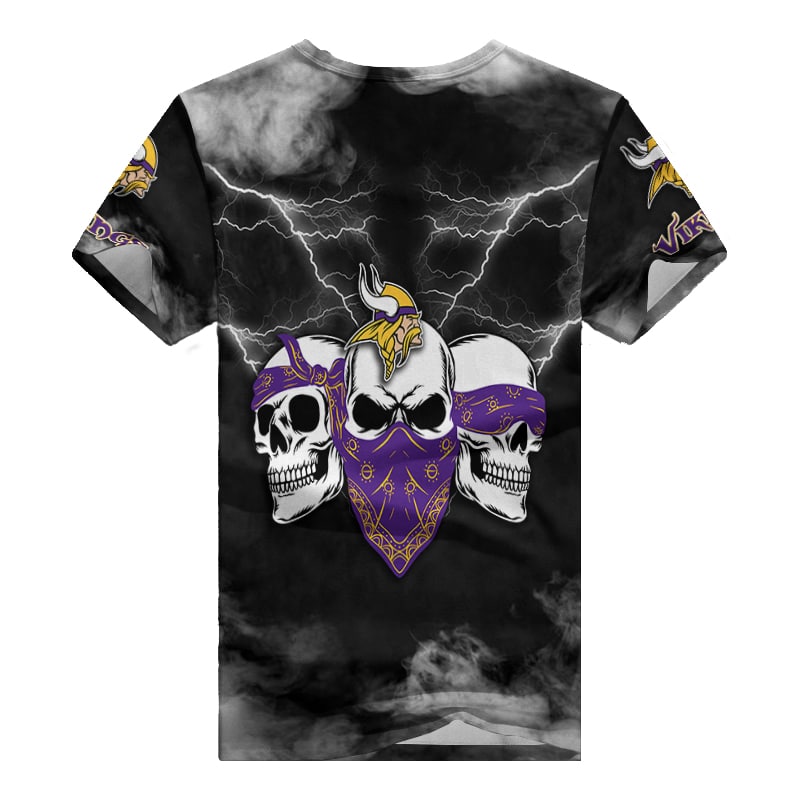 Minnesota Vikings V-neck T-shirt Back View