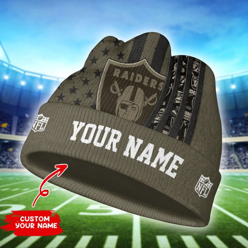 Las Vegas Raiders Personalized Wool Beanie