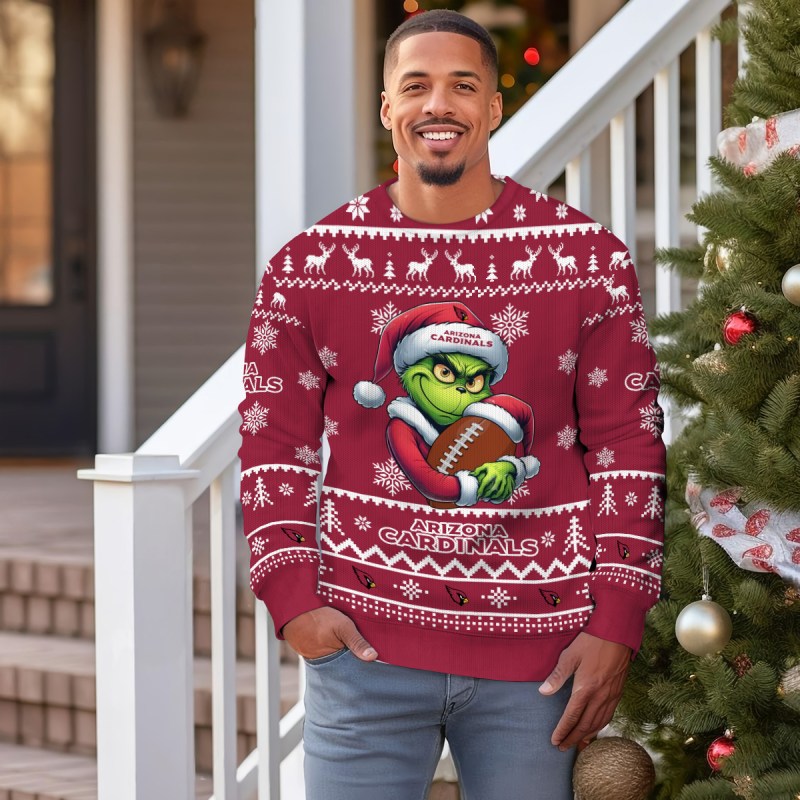 Arizona Cardinals Ugly Christmas Sweater Outdoor 2