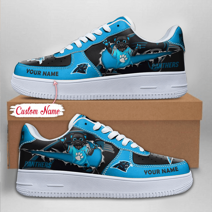 NFL Carolina Panthers Custom Name Air Force 1 Sneaker