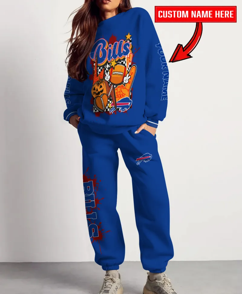 Buffalo Bills Halloween Collection Unisex Sweatshirt And Sweatpants Set