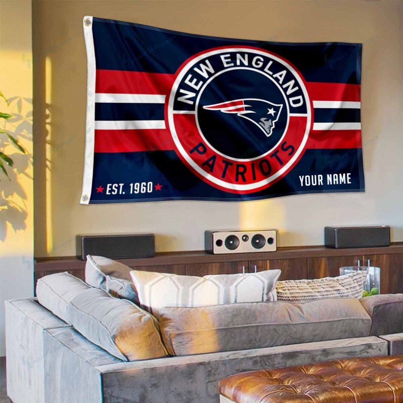 New England Patriots Personalized Flag