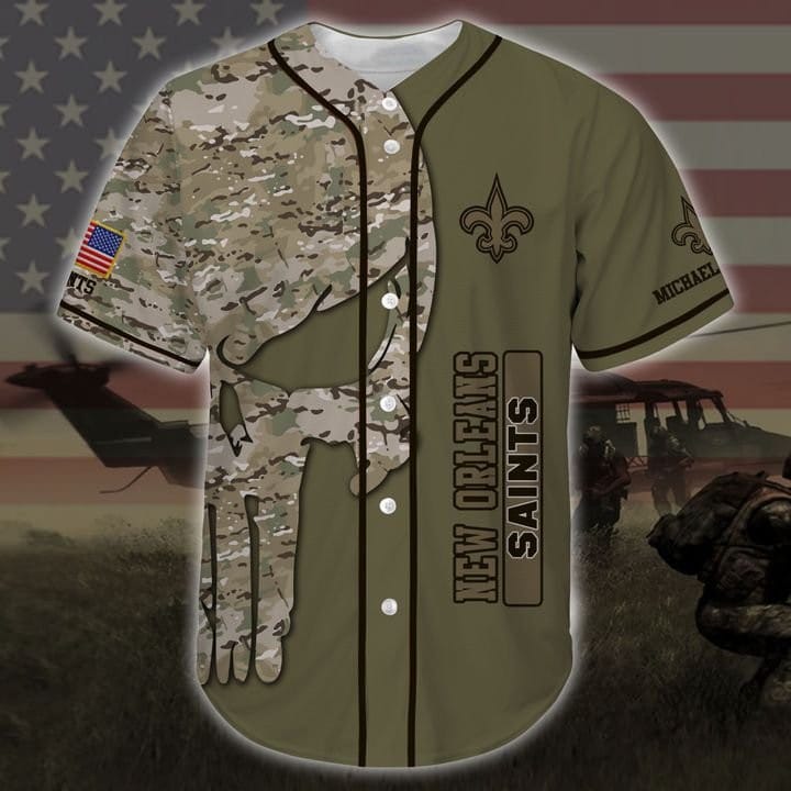 Custom New Orleans Saints Baseball Jersey