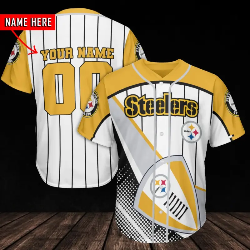 Pittsburgh Steelers Personalized Baseball Jersey