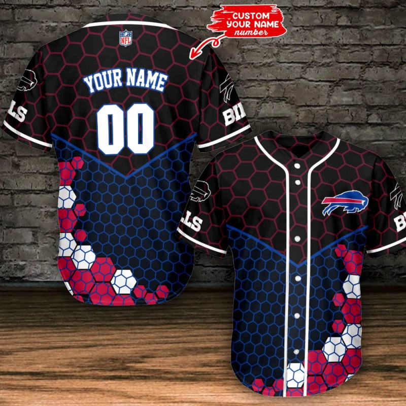 Buffalo Bills Personalized Baseball Jersey