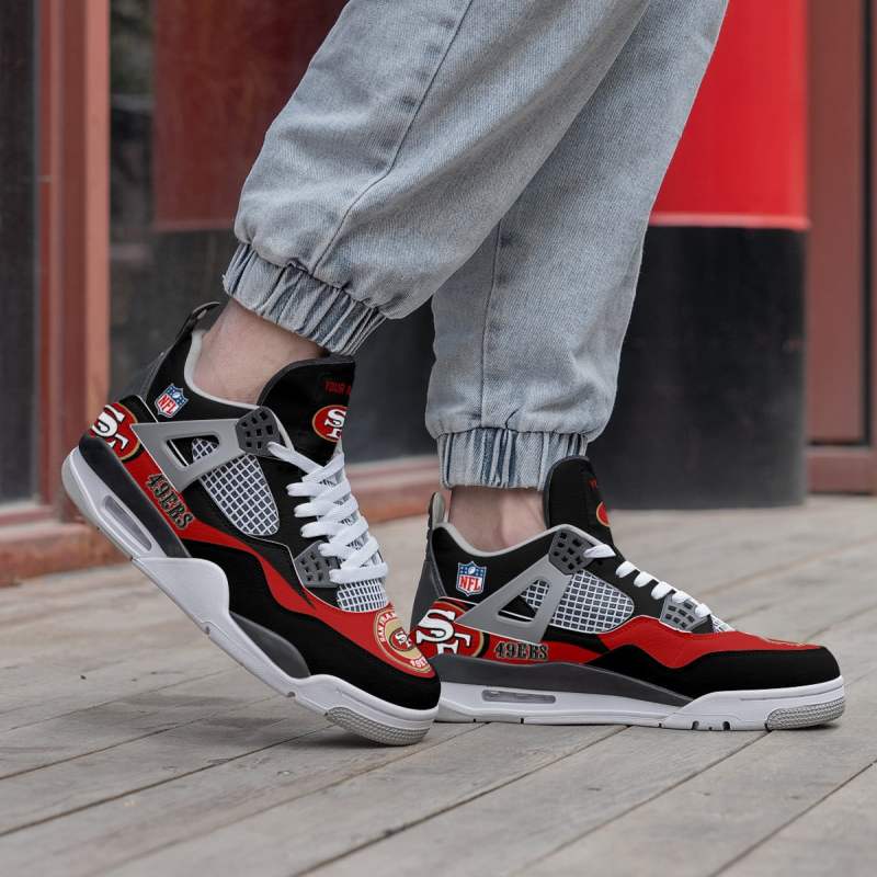 San Francisco 49ers Personalized AJ4 Sneaker