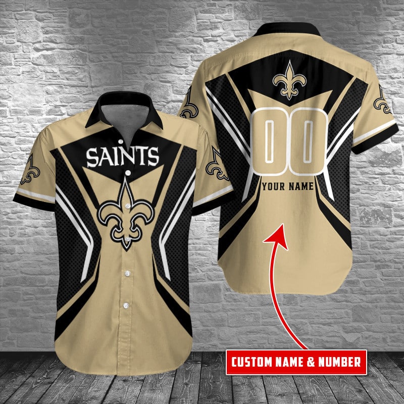 Sizing Chart for New Orleans Saints Button Shirt