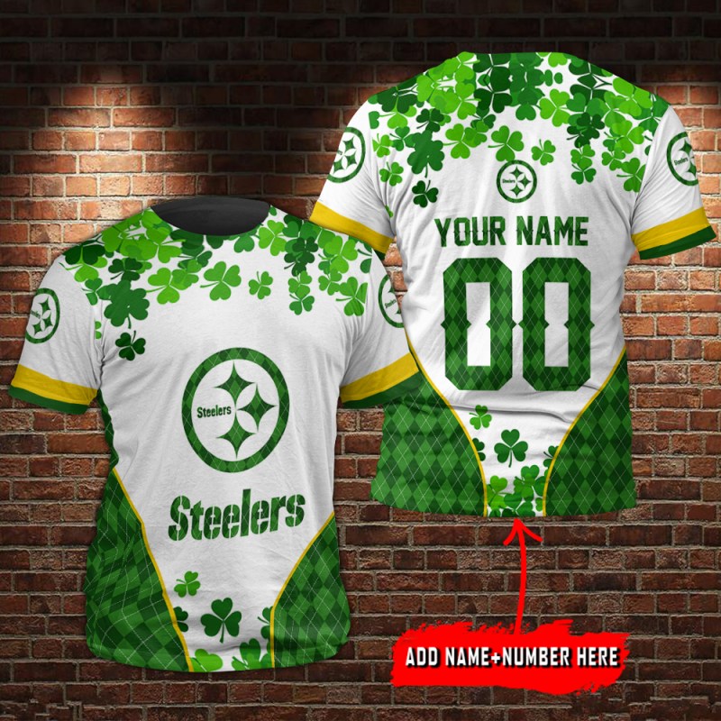 Pittsburgh Steelers Personalized Saint Patrick's Day T-Shirt