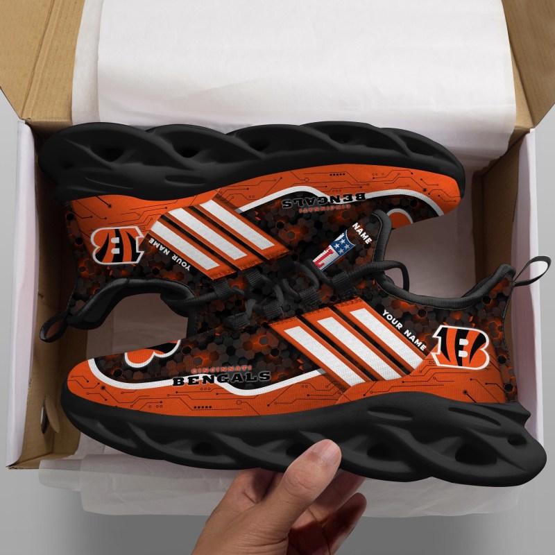 Cincinnati Bengals Personalized Yezy Running Sneakers