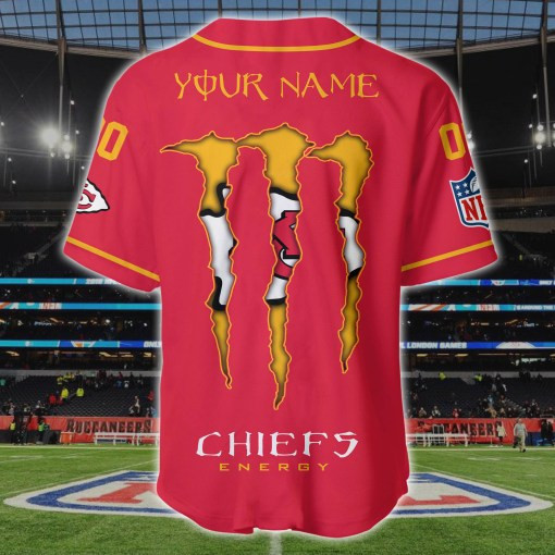 Kansas City Chiefs Personalized Baseball Jersey