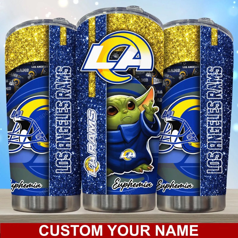 Los Angeles Rams Personalized Tumbler Detail