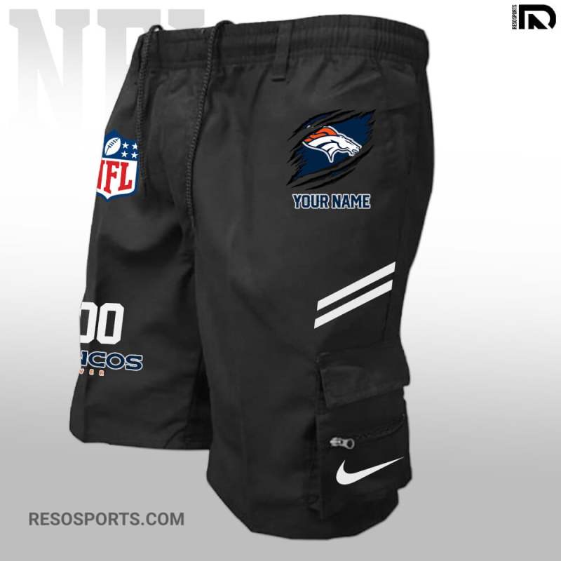 Denver Broncos Personalized Multi-Pockets Man Shorts