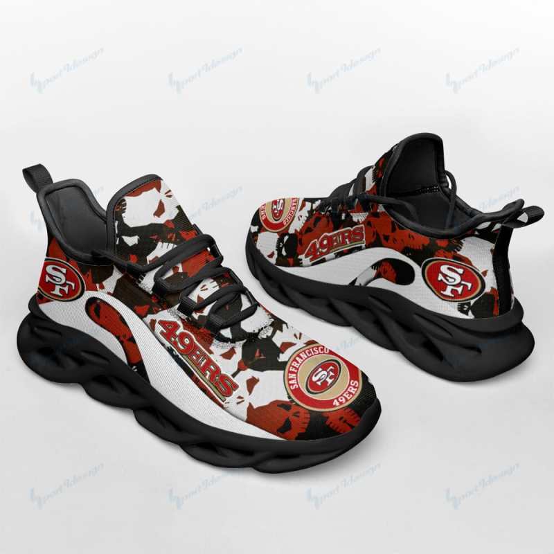 San Francisco 49ers Yezy Running Sneakers Back View
