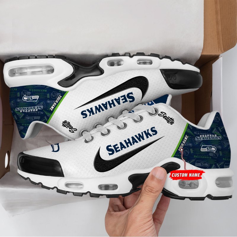 Seattle Seahawks Personalized T-N Youth Sneakers Mockup 2