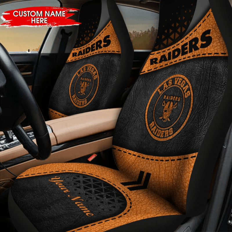 Las Vegas Raiders Personalized Car Seat Covers